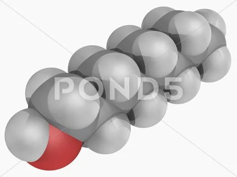 Octanol molecule Stock Illustration