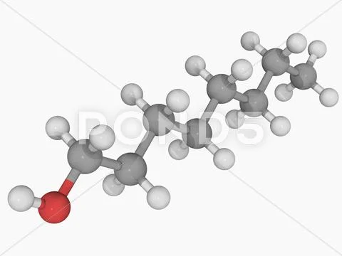 Octanol molecule Stock Illustration