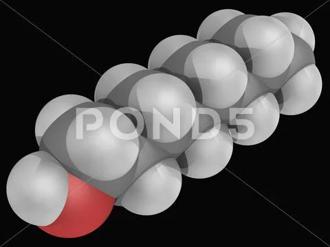 Octanol molecule Stock Illustration