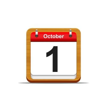 October 1. Stock Illustration