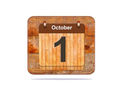 October 1. Stock Illustration