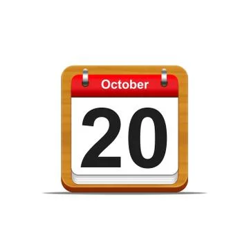 October 20. Stock Illustration