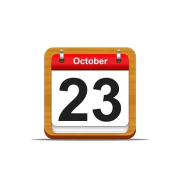 October 23. Stock Illustration