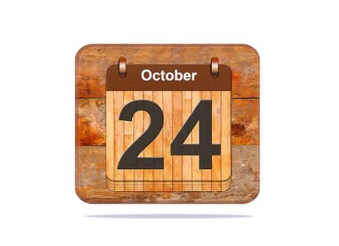 October 24. Stock Illustration