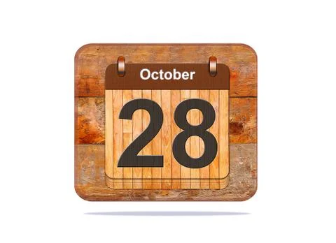 October 28. Stock Illustration