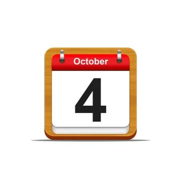 October 4. Stock Illustration