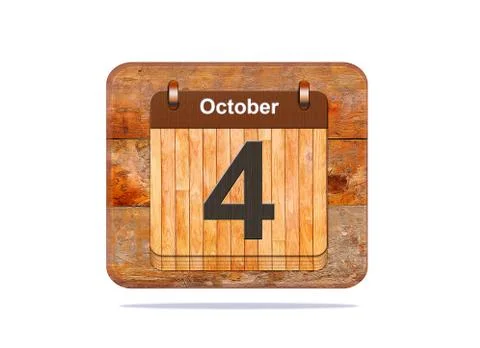 October 4. Stock Illustration