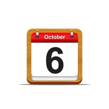 October 6. Stock Illustration