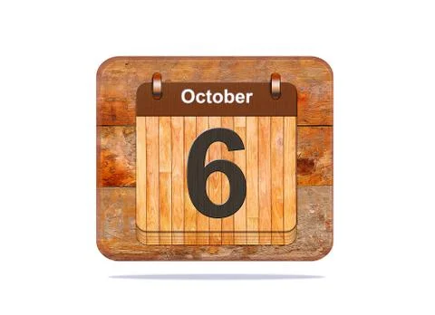 October 6. Stock Illustration