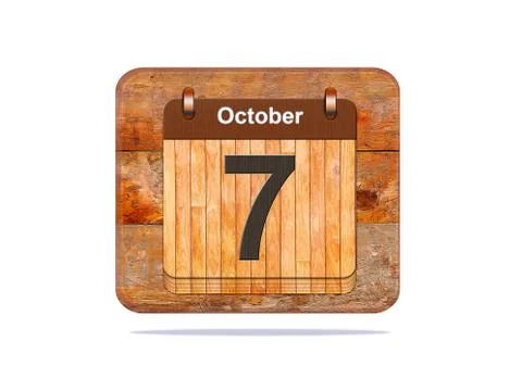 October 7. Stock Illustration