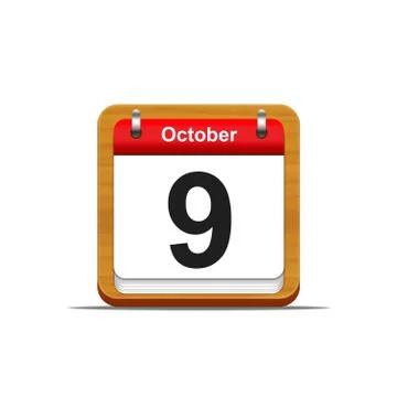 October 9. Stock Illustration