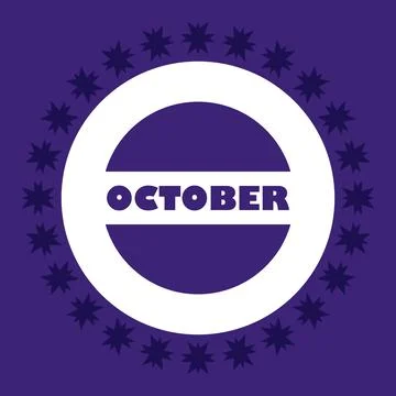 October Month on circle shape vector illustration Stock-Illustration