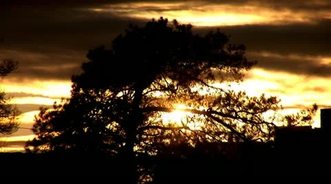 October sunset Stock Footage 12341844