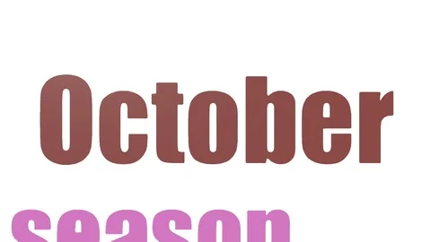October Tag Cloud Animated Isolated On White Video stock 103653932