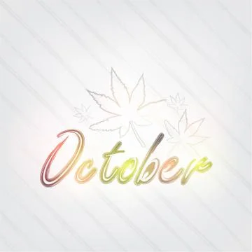 October typography 스톡 일러스트