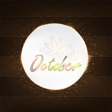 October typography Stock Illustration