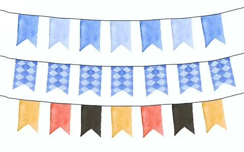 Octoberfest flags set Stock Illustration