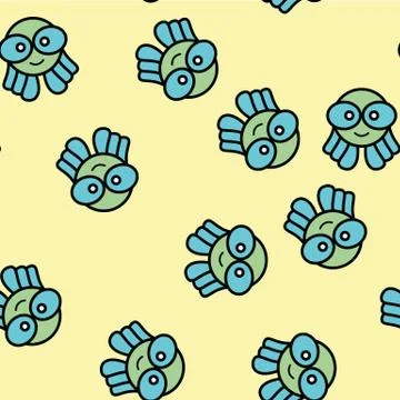 Octopus animal abstract pattern design. Decorative texture for wallpaper, car Stock Illustration