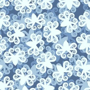 Octopus Army blue pattern seamless. poulpe military background. devilfish Nav Stock Illustration