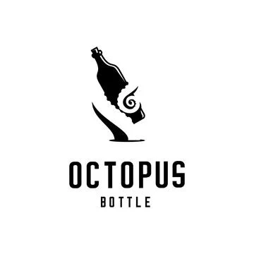 OCTOPUS BOTTLE Stock Illustration