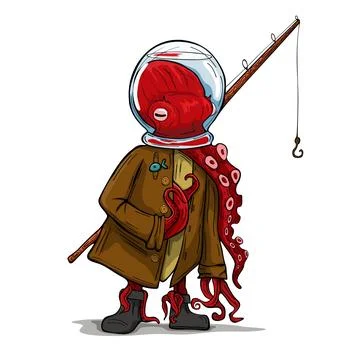 Octopus cartoon vector graphics Stock Illustration
