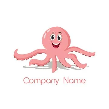 Octopus cartoon vector Stock Illustration