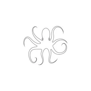 Octopus. flat vector icon Stock Illustration
