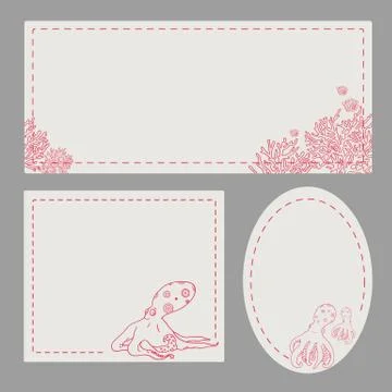 Octopus frames Stock Illustration