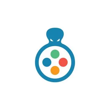 Octopus game button  controller icon vector illustration 스톡 일러스트