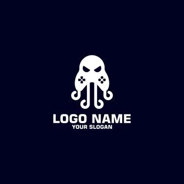 Octopus game logo design vector Stock Illustration