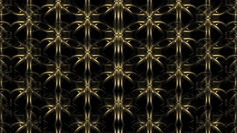 Octopus Gold Pattern - VJ Loop Motion Background Stock Footage 126731032