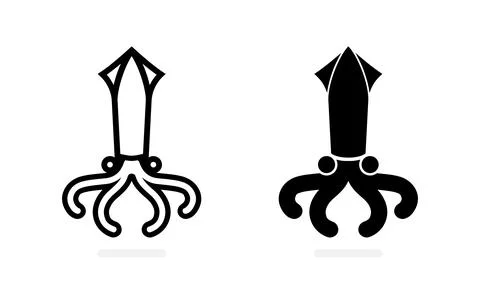 Octopus icon on white background. Vector illustration 스톡 일러스트