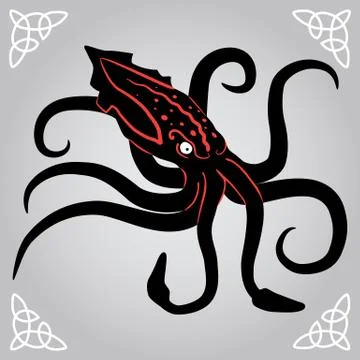 Octopus kraken Stock Illustration