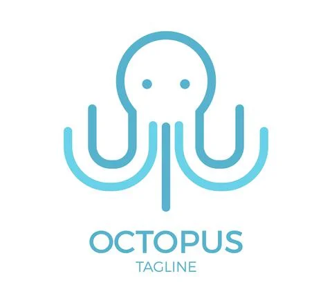Octopus logo design vector template Stock Illustration