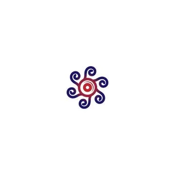 Octopus logo icon vector Stock Illustration