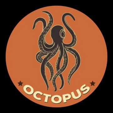 Octopus logo vector Stock Illustration