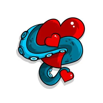OCTOPUS LOVE Stock Illustration