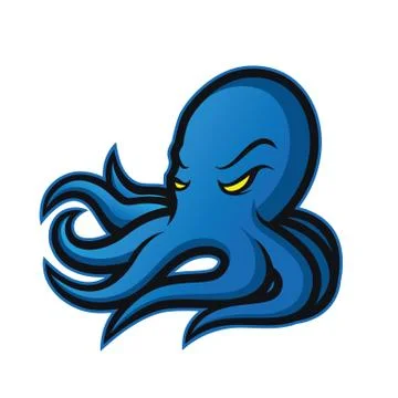 Octopus mascot logo Stock Illustration