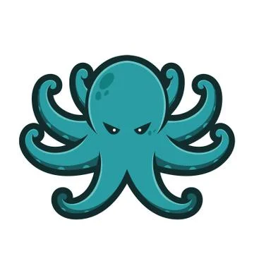 Octopus mascot logo Stock Illustration