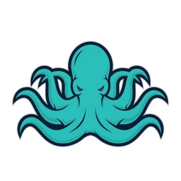 Octopus mascot logo Stock Illustration