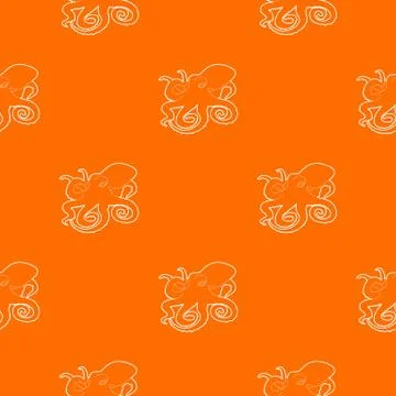 Octopus pattern vector orange Stockillustratie