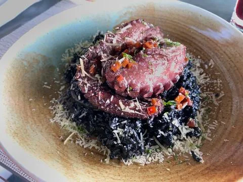 Octopus Risotto Stock Photos