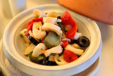 Octopus salad Stock Photos