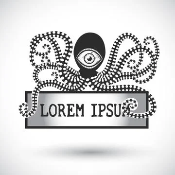 Octopus sign Vector Stock Illustration
