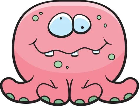 Octopus Smiling Stock Illustration
