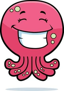Octopus Smiling Stock Illustration