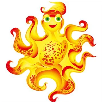 Octopus with spots Stock Illustration