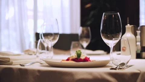 Octopus with stracciatella and vegetables. Stock Footage 147905210