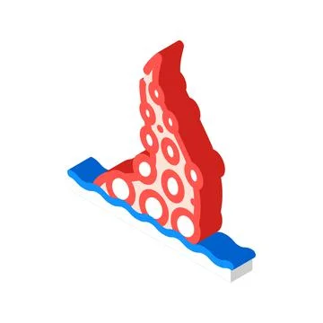 Octopus tentacles isometric icon vector illustration Stock Illustration