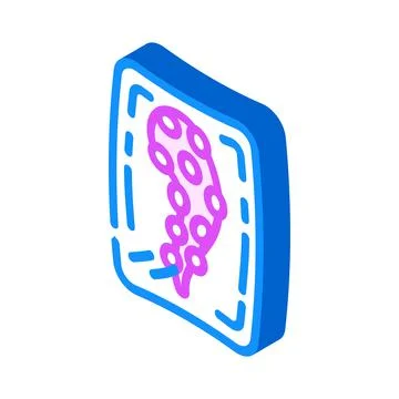 Octopus tentacles package isometric icon vector illustration Stock Illustration
